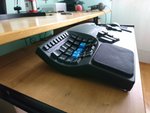 the tray under the desk